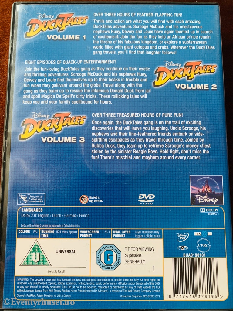 DuckTales. Third Collection. Vol. 1 -3. DVD samleboks. – Eventyrhuset