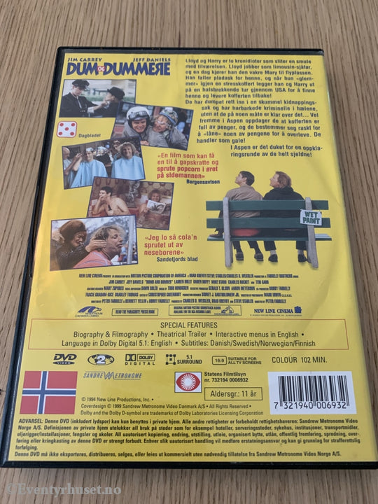 Dum Og Dummere. 1994. Dvd. Dvd