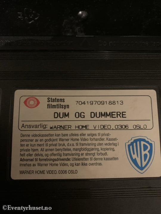 Dum Og Dummere. 1994. Vhs. Vhs