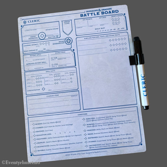 Dungeons & Dragons Battle Board Notebook Cleric Games