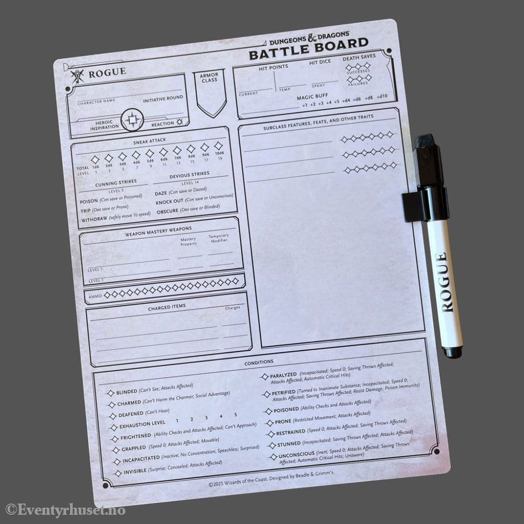 Dungeons & Dragons Battle Board Rogue Games