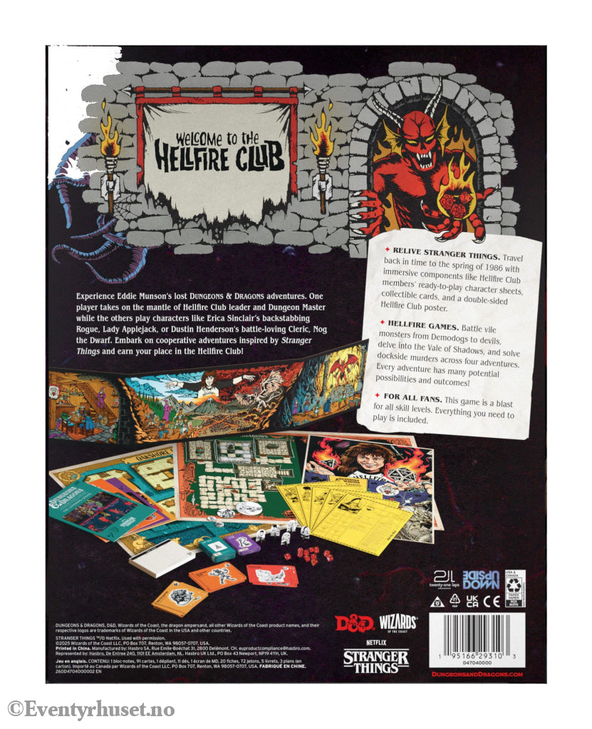 Dungeons & Dragons Board Game Stranger Things: Welcome to the Hellfire Club english. Mint In Sealed Box (MISB)!