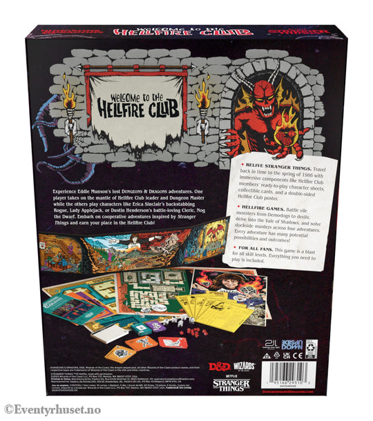 Dungeons & Dragons Board Game Stranger Things: Welcome to the Hellfire Club english. Mint In Sealed Box (MISB)!