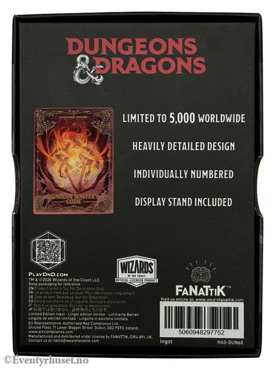 Dungeons & Dragons Ingot Dungeon Masters Guide Alternate Cover Limited Edition Collectibles