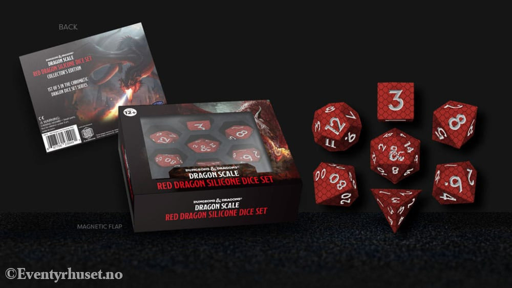 Dungeons & Dragons Premium Silicon Dice Set Dragon Scale Red (7) Games