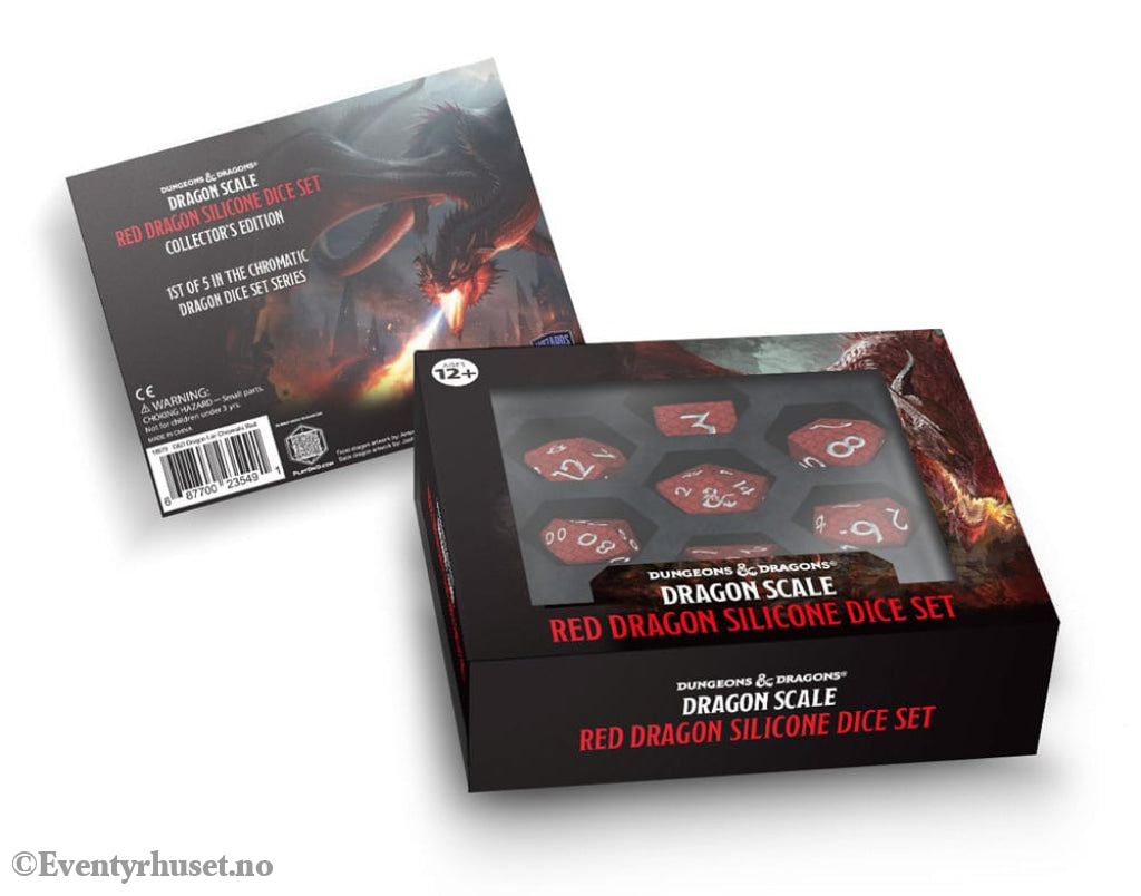 Dungeons & Dragons Premium Silicon Dice Set Dragon Scale Red (7) Games