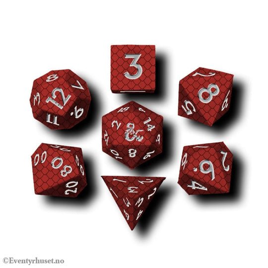 Dungeons & Dragons Premium Silicon Dice Set Dragon Scale Red (7) Games