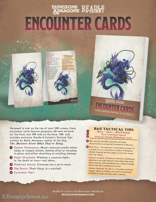 Dungeons & Dragons RPG Encounter Cards Challenge Rating 0-6: Pack 2 *english* Games