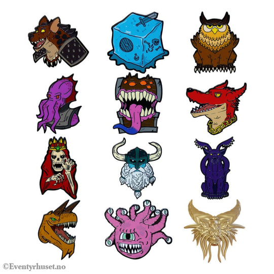 Dungeons & Dragons World Pin Badge Display 50th Anniversary Mystery Pin Badge (12) Fashion & Accessories