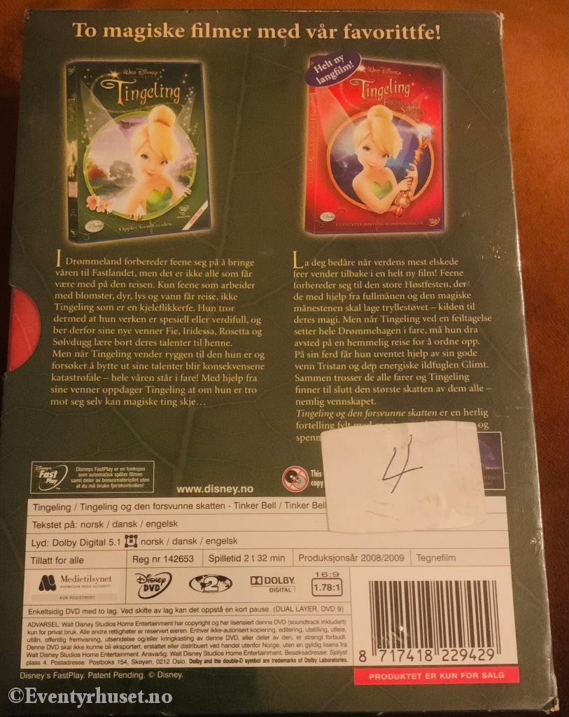 Dvd Disney Samleboks. Tingeling. Ny I Plast!