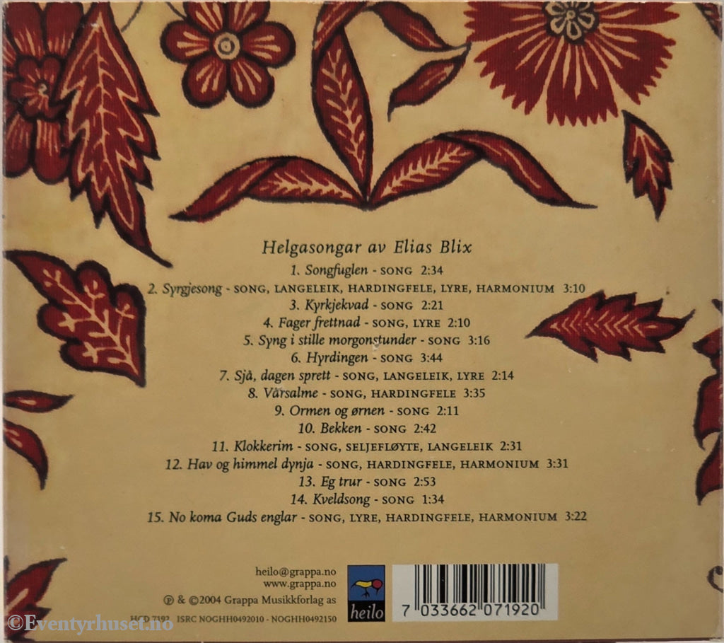 Dvergmål - Song i himmelsalar (2004). Musikk-CD.