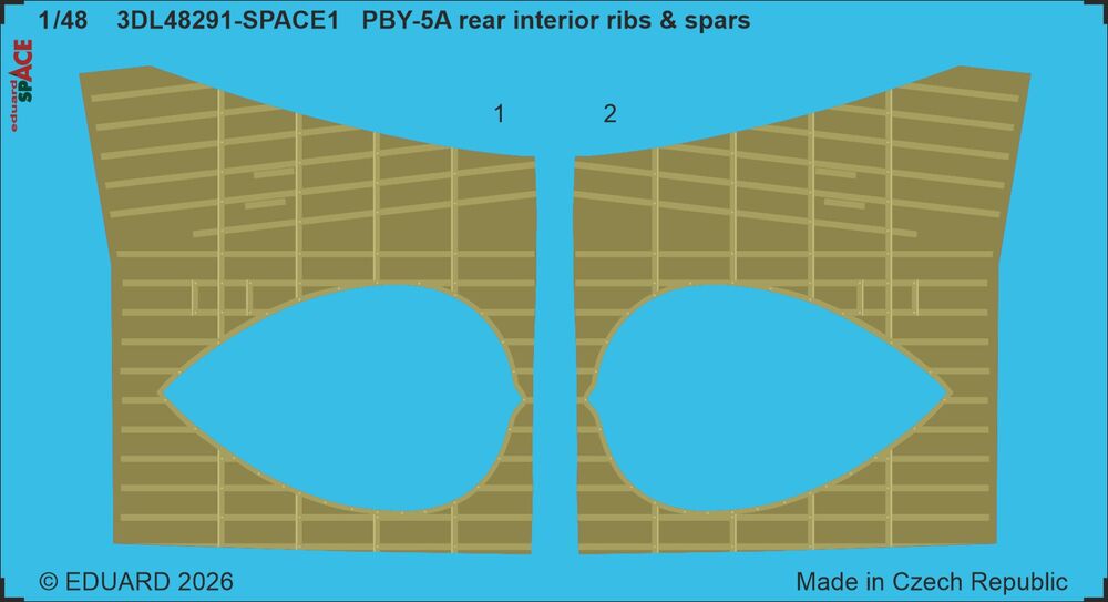 PBY-5A rear interior ribs & spars SPACE for ICM