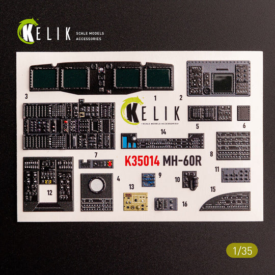 MH-60R interior 3D decals for Kitty Hawk kit