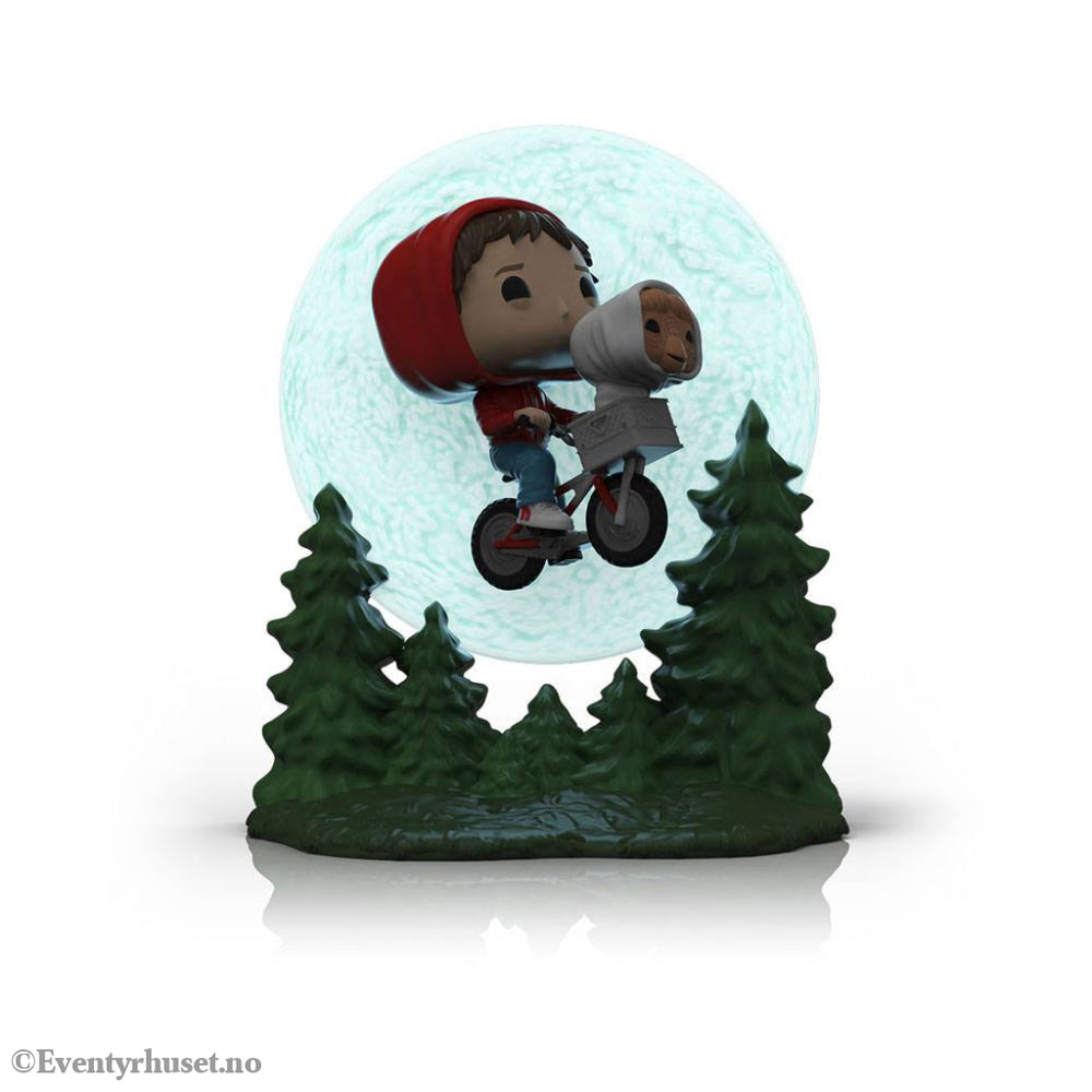 E.T. the Extra-Terrestrial POP! Moment Vinyl Figure Elliot and ET Flying (GITD) 9 cm Collectibles