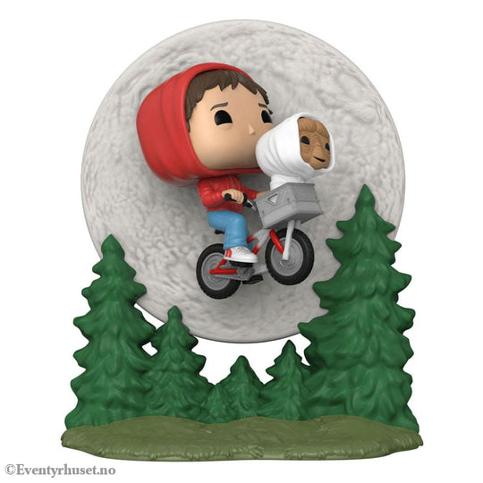 E.T. the Extra-Terrestrial POP! Moment Vinyl Figure Elliot and ET Flying (GITD) 9 cm Collectibles