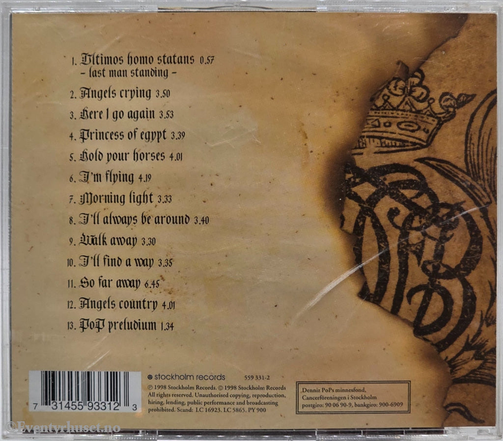 E-Type – 1998 – Last Man Standing – Musikk-CD.