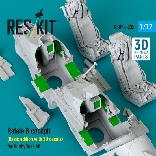 Rafale B cockpit (Basic edition with 3D decals) for HobbyBoss kit (3D Printed)