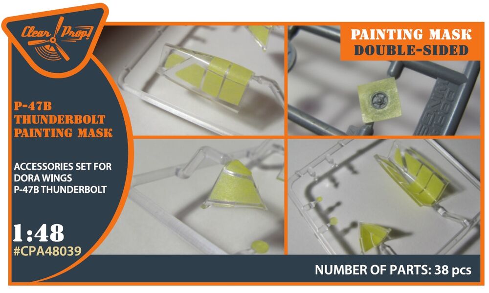 P-47B Thunderbolt double-sided painting mask for Dora Wings kit