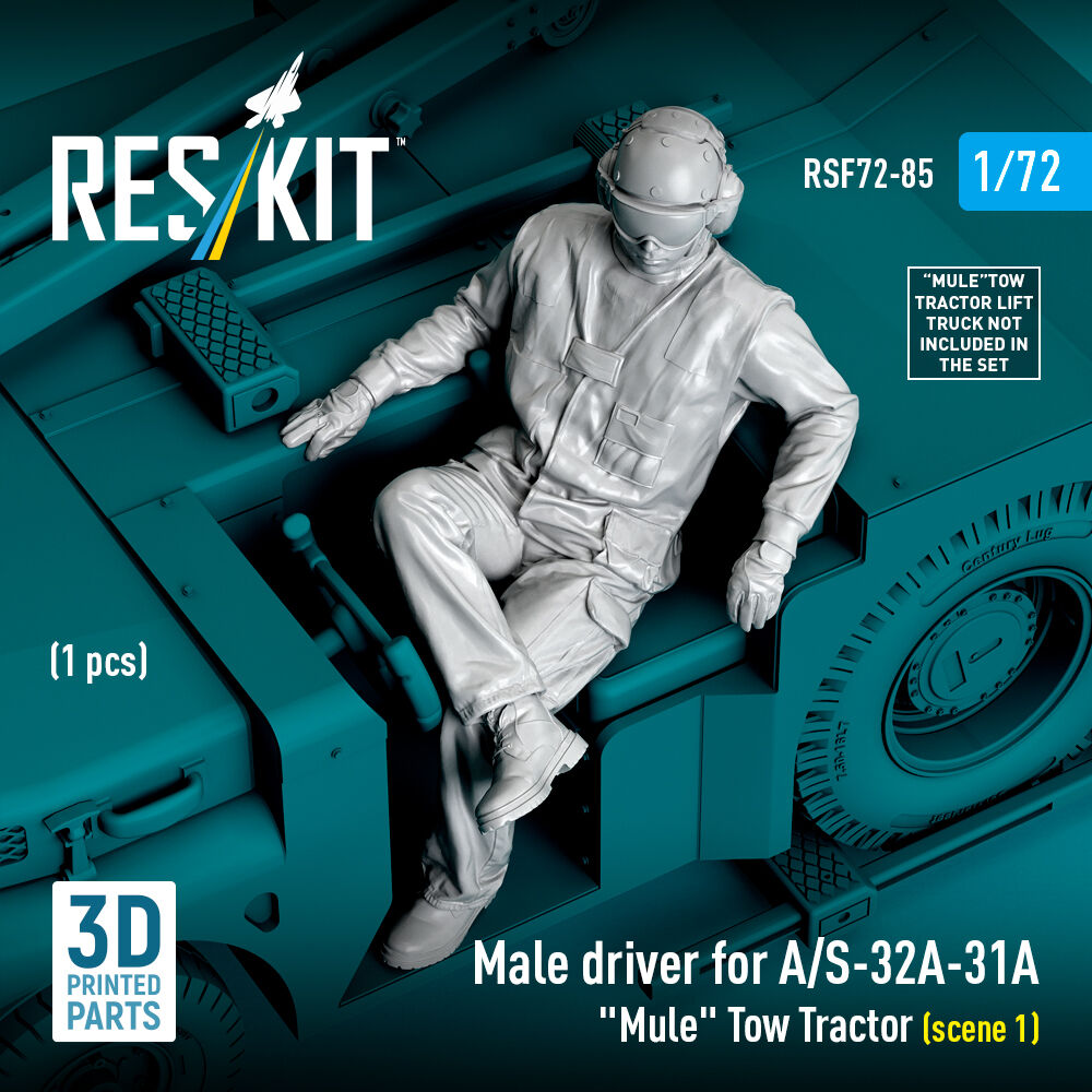Male driver for A/S-32A-31A Mule Tow Tractor (scene 1) (1 pcs) (3D Printed)