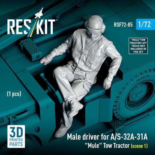 Male driver for A/S-32A-31A Mule Tow Tractor (scene 1) (1 pcs) (3D Printed)