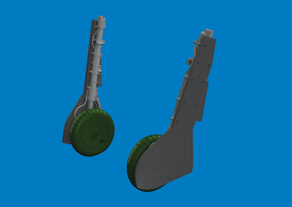 Fw 190A-8 undercarriage legs PRINT for Eduard