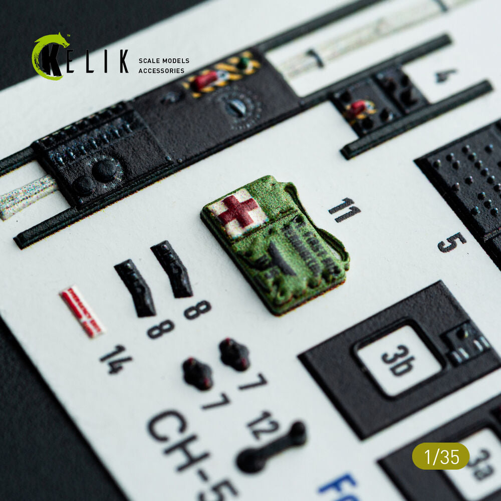 CH-54A Tarhe interior 3D decals for ICM kit