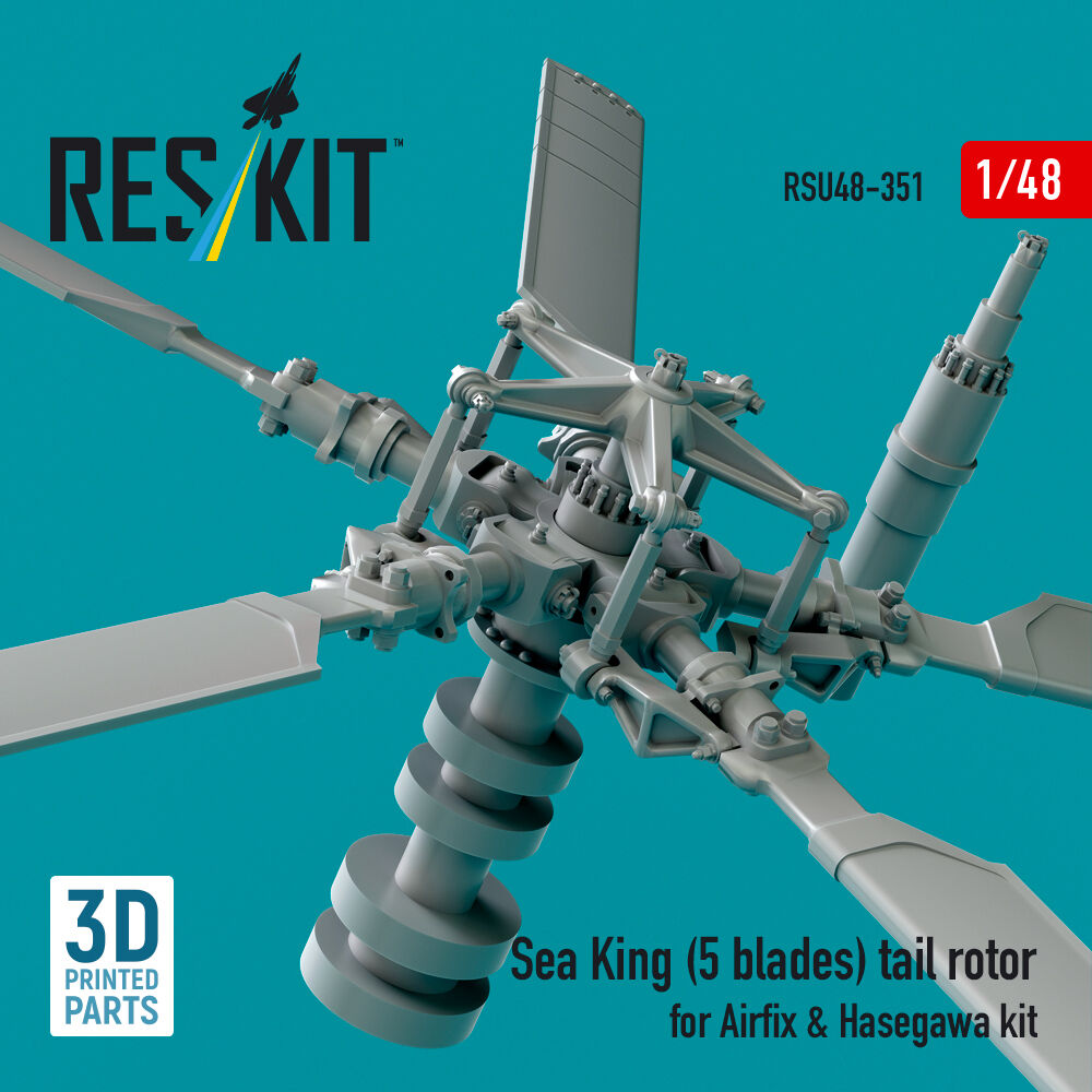 Sea King (5 blades) tail rotor for Airfix & Hasegawa kit (3D printed)