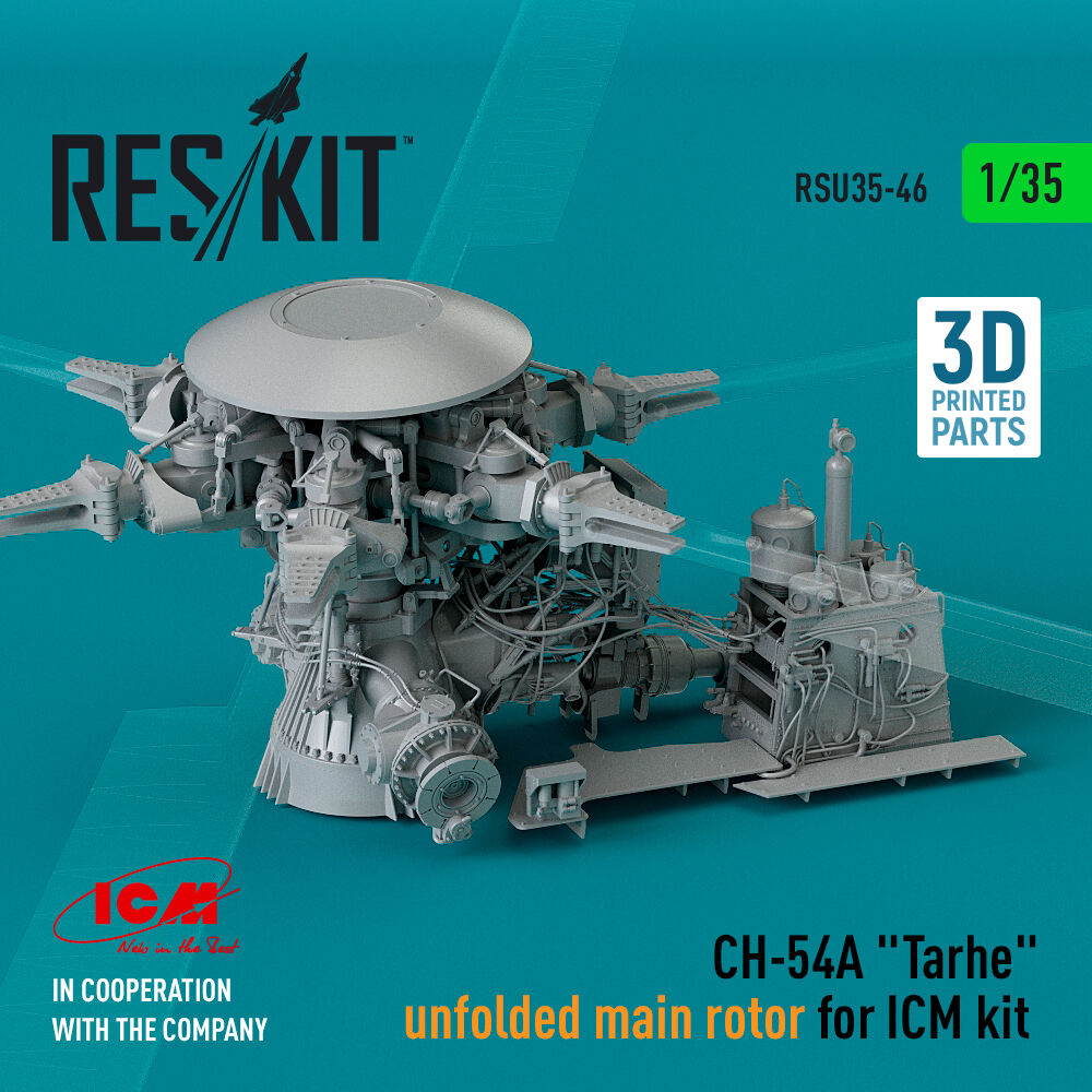 CH-54A Tarhe unfolded main rotor for ICM kit (3D Printed)