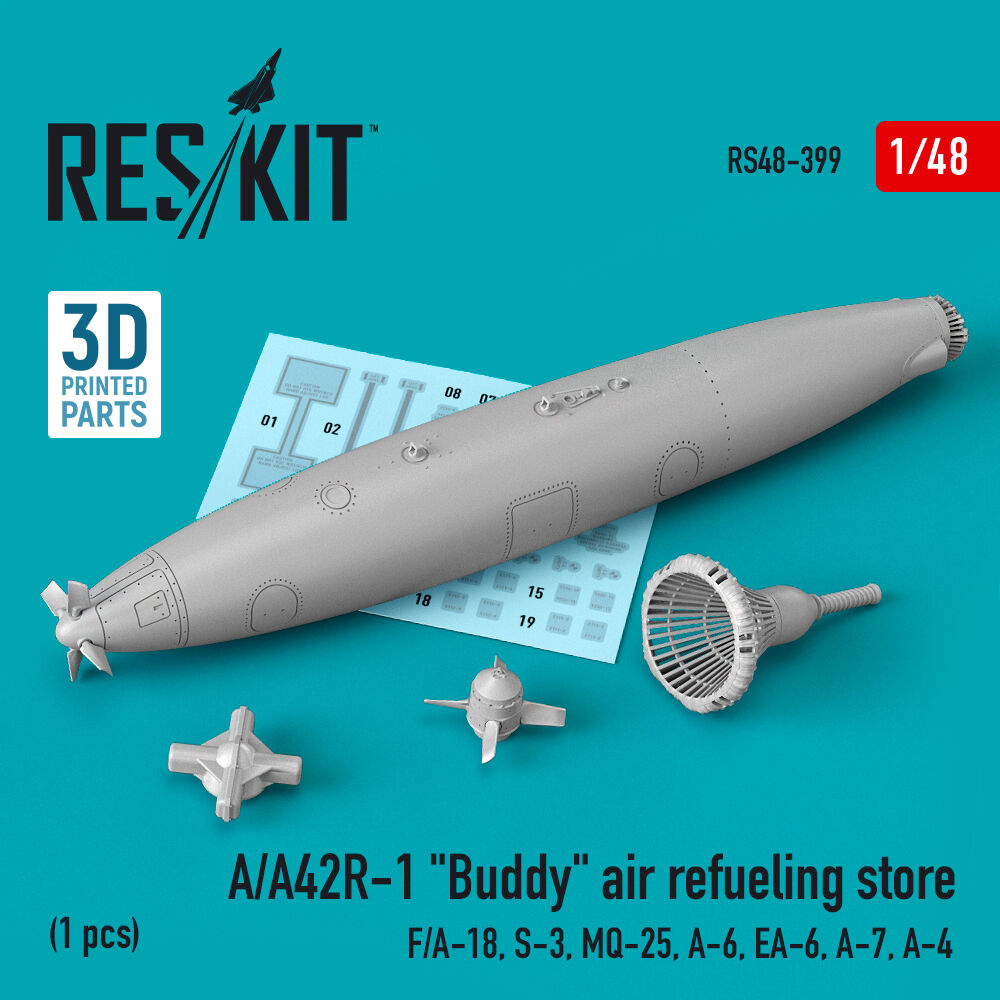 A/A42R-1 Buddy air refueling store (1 pcs) (F/A-18, S-3, MQ-25, A-6, EA-6, A-7, A-4) (3D Printed)