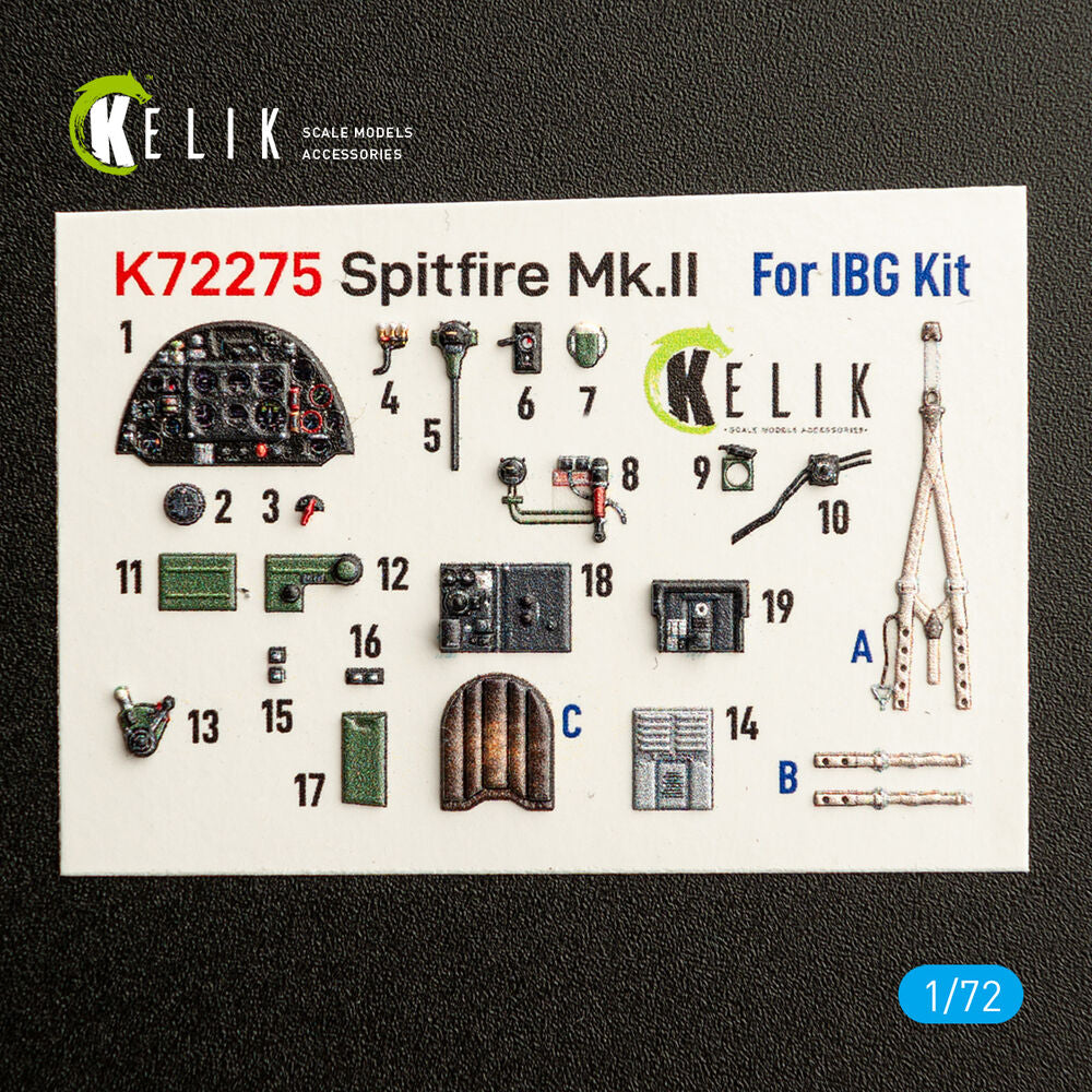 Spitfire Mk.II - interior 3D decals for IBG
