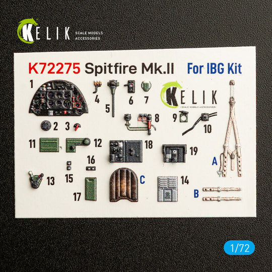 Spitfire Mk.II - interior 3D decals for IBG