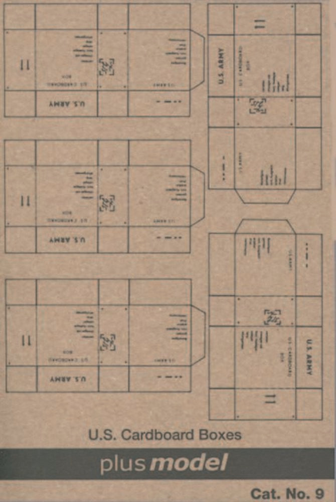 U.S. Transport Kartons WW II, 5 Stück pro Bogen.