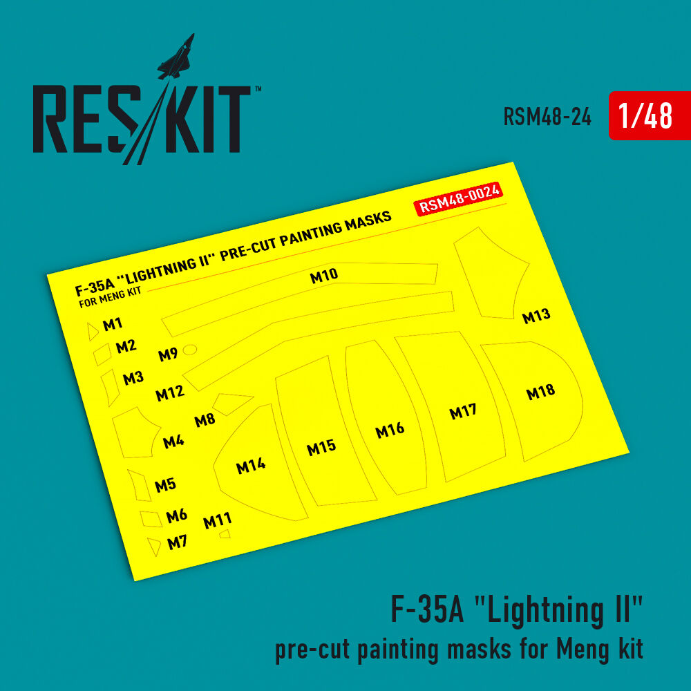F-35A Lightning II pre-cut painting masks for Meng kit