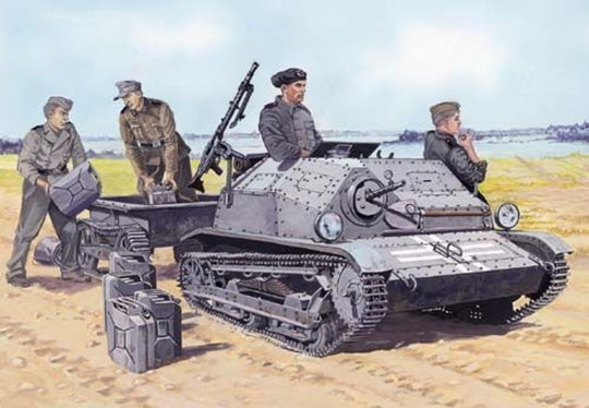 Tankette TKS/MG 15 mit Universal Transportanhänger