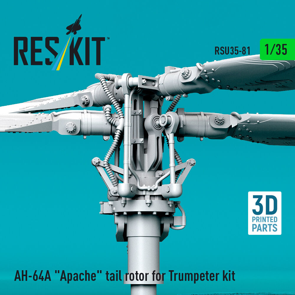 AH-64A Apache tail rotor for Trumpeter kit (3D Printed)