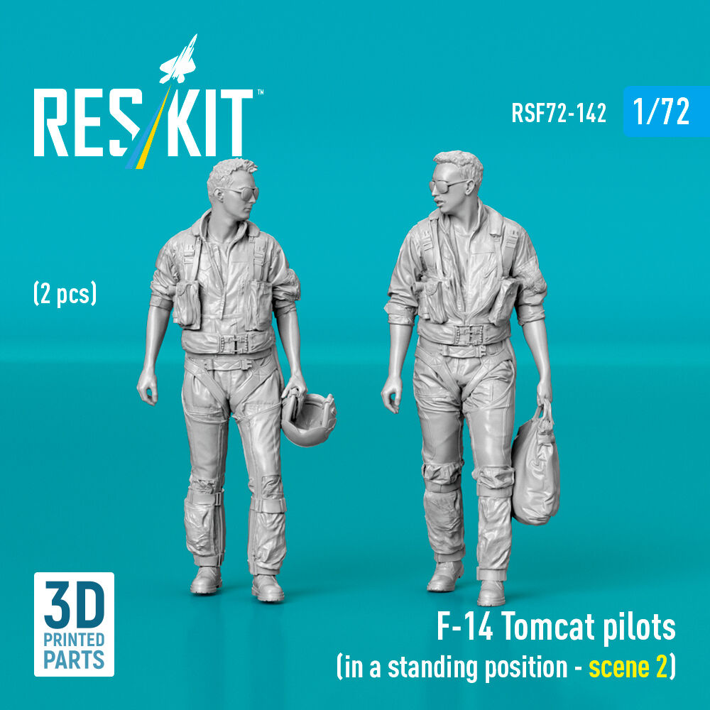 F-14 Tomcat pilots (in a standing position - scene 2) (2 pcs) (3D Printed)