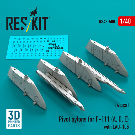 Pivot pylons for F-111 (A, D, E) with LAU-105 (4 pcs) (3D Printed)