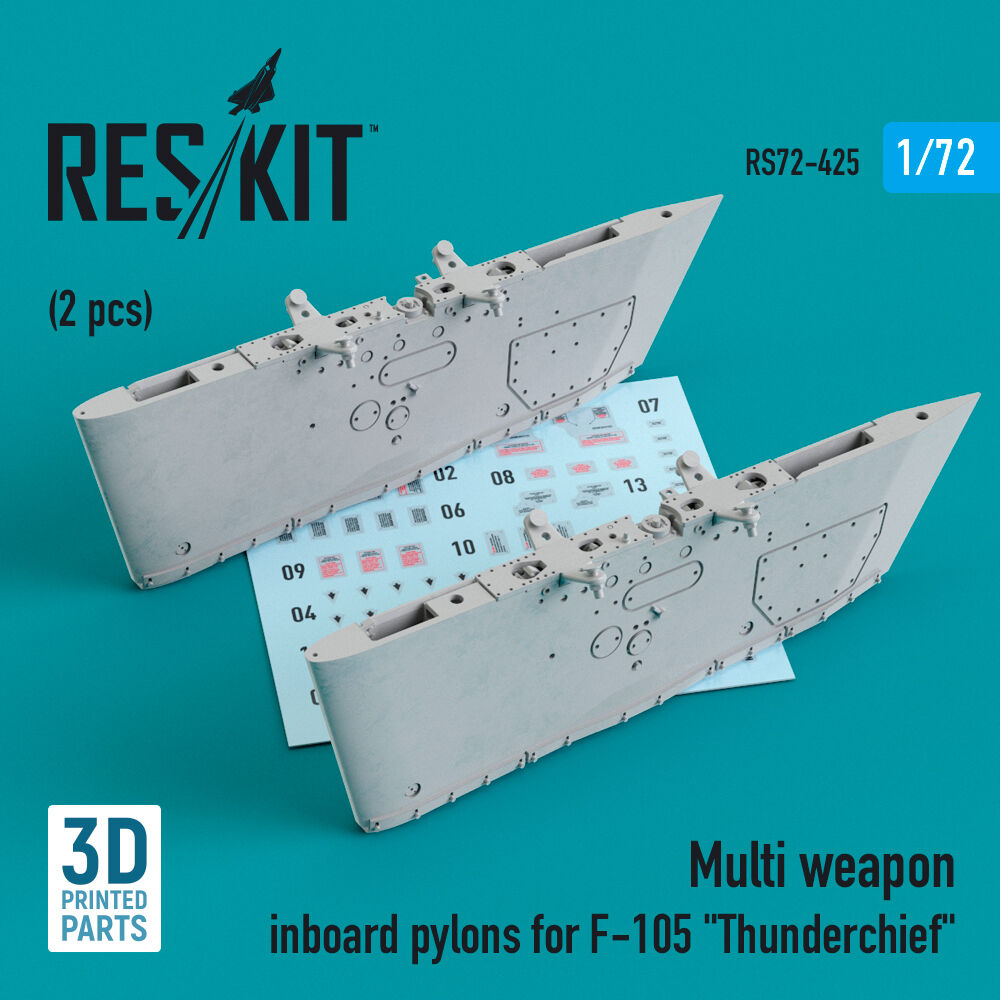 Multi weapon inboard pylons for F-105 Thunderchief (2 pcs) (3D Printed)