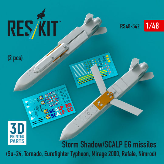 Storm Shadow/SCALP EG missiles (2 pcs) (Su-24, Tornado, Eurofighter Typhoon, Mirage 2000, Rafale, Nimrod) (3D Printed)