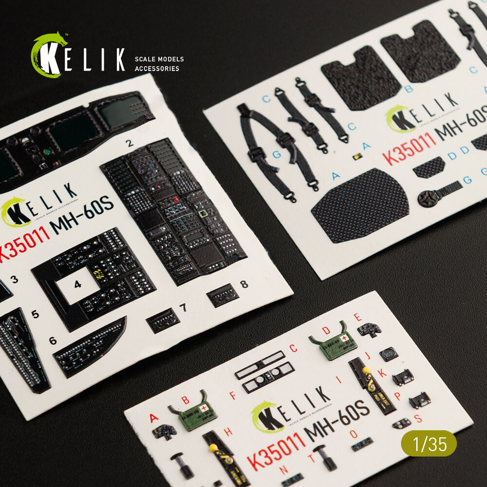 MH-60S Knight Hawk interior 3D decals for Kitty Hawk / Zimimodel kit