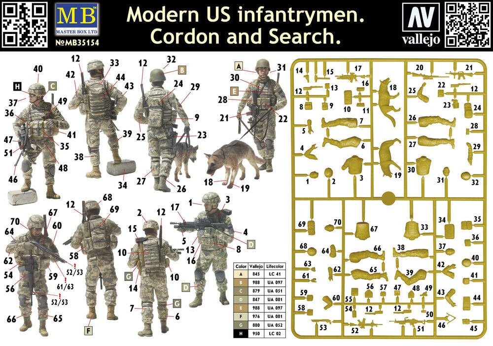 Modern U.S.infantrymen. Cordon and Searc