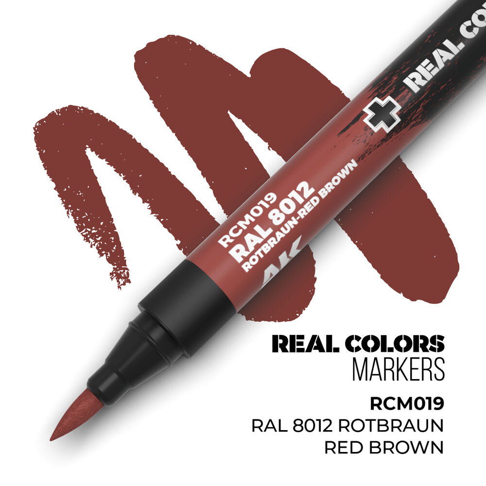Real Colors Markers: RAL 8012 ROTBRAUN-RED BROWN