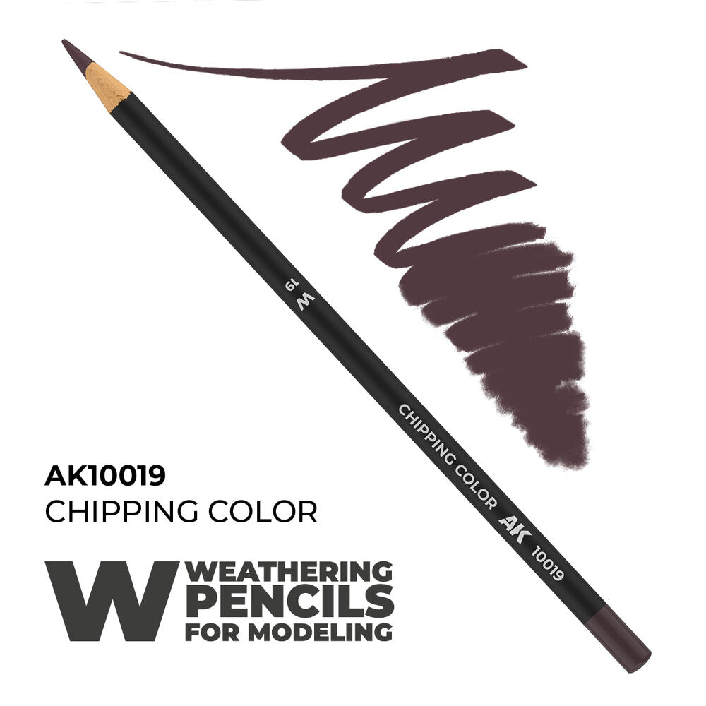 Watercolor Pencil Chipping Color