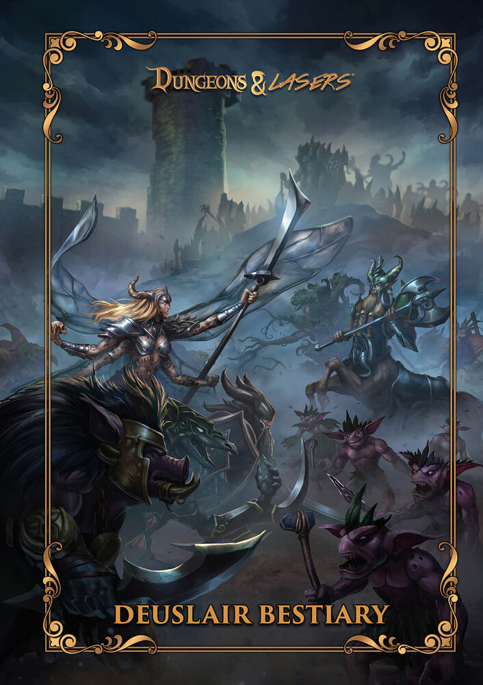 Dungeons & Lasers THE WORLD OF DEUSLAIR: BESTIARY BOOK (hardcover)