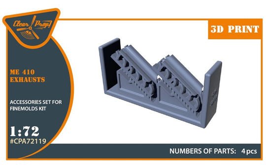 Me-410 B-1/U2/U4/R4 exhausts for Finemolds kits