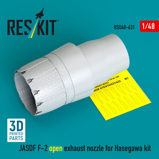 JASDF F-2 open exhaust nozzle for Hasegawa kit (3D Printed)