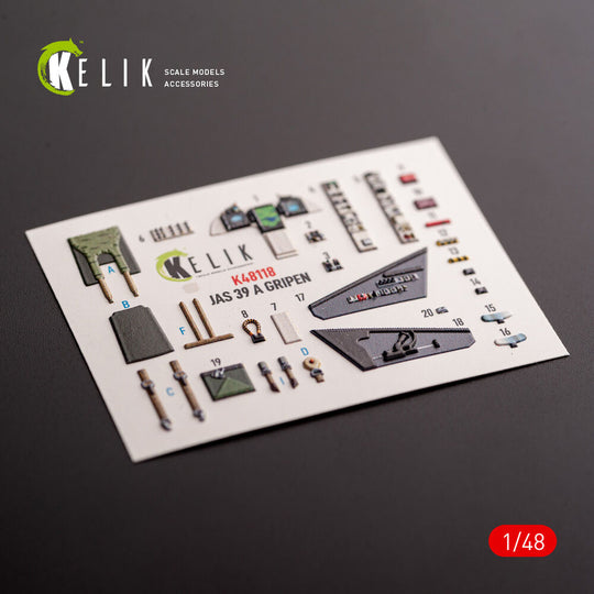 Jas-39 A - interior 3D decals for Italeri kit