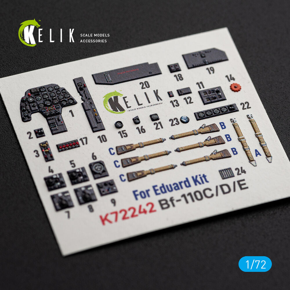 Bf-110C/D/E- interior 3D decals for Eduard