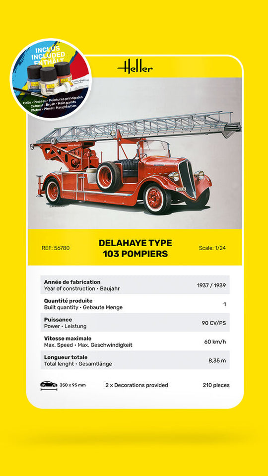 STARTER KIT Delahaye Type 103 Pompiers