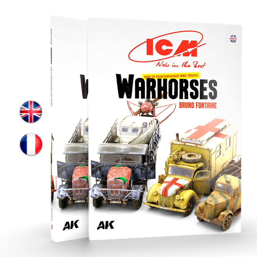 ICM - HOW TO PAINT &WEATHER WW2 TRUCKS WARHORSES - ES